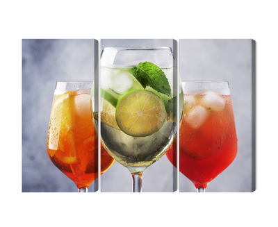 Ljuddämpande tavla - Set of summer cocktails