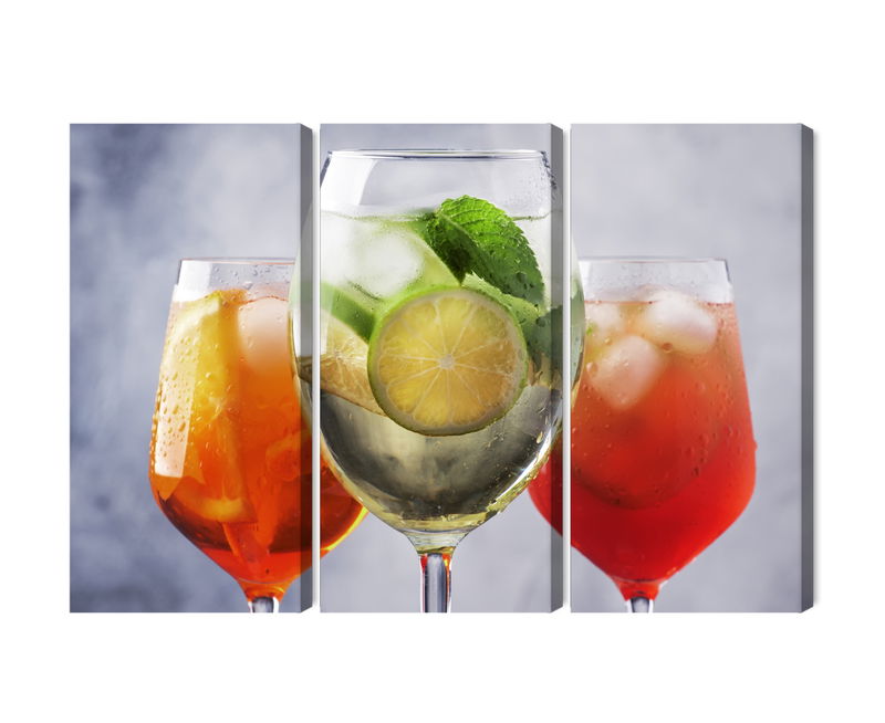 Ljuddämpande tavla - Set of summer cocktails