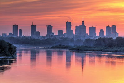 Ljuddämpande tavla - Warsaw and the sunset