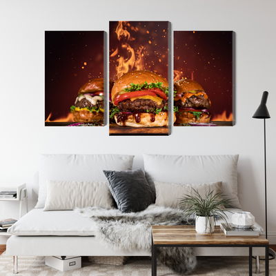 Ljuddämpande tavla - Tasty burgers