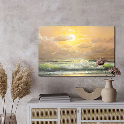 Ljuddämpande tavla - The sun and clouds over