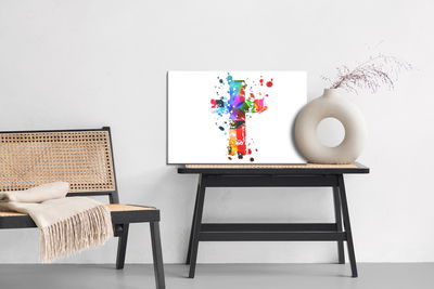 Ljuddämpande tavla - Colorful cross