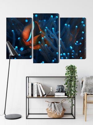 Ljuddämpande tavla - Clownfish in a 3d anemone