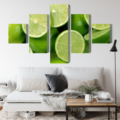 Ljuddämpande tavla - Lime halves