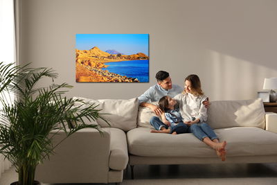 Ljuddämpande tavla - Sea and rocky coast