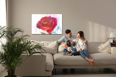 Ljuddämpande tavla - Rose as painted