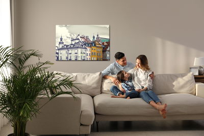 Ljuddämpande tavla - Warsaw vintage buildings