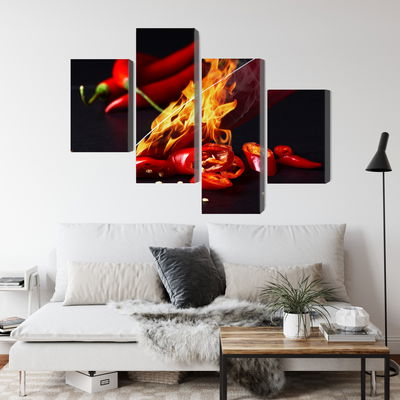 Ljuddämpande tavla - Burning knife