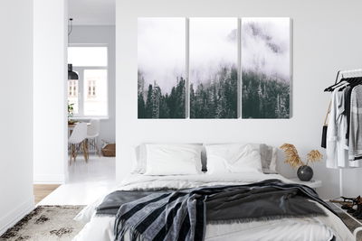 Ljuddämpande tavla - A forest shrouded in fog