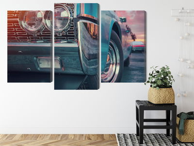 Ljuddämpande tavla - Retro style cars