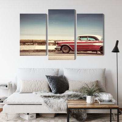 Ljuddämpande tavla - Old american retro car