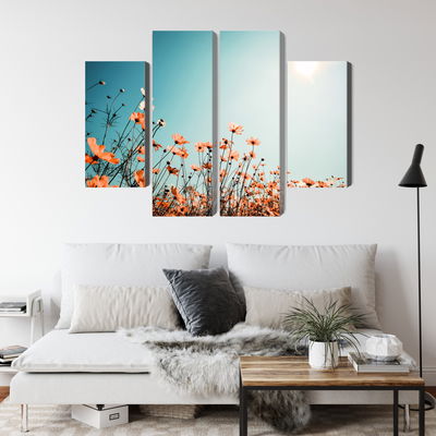 Ljuddämpande tavla - Field flowers in the sun