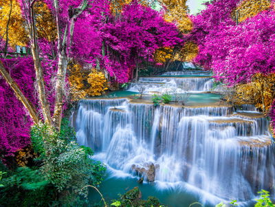 Ljuddämpande tavla - A waterfall in the fall