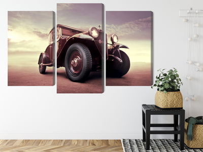 Ljuddämpande tavla - Vintage car with a 3d effect