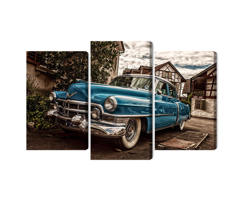 Ljuddämpande tavla - A blue cadillac eldorado