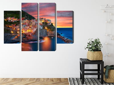 Ljuddämpande tavla - The city of manarola in Italy