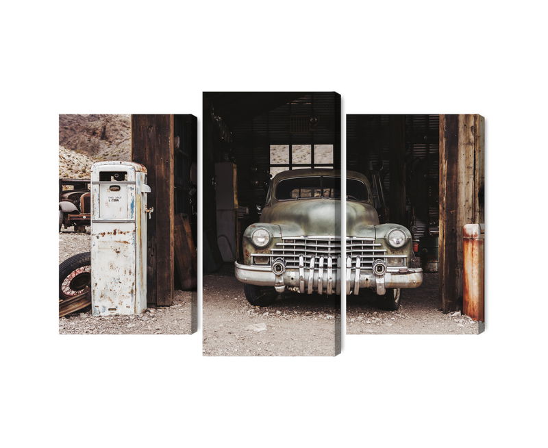 Ljuddämpande tavla - Old car in vintage style