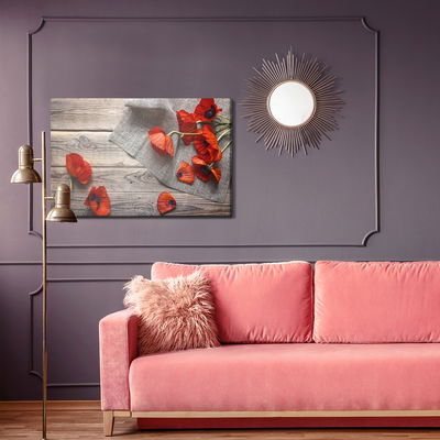 Ljuddämpande tavla - Red poppies