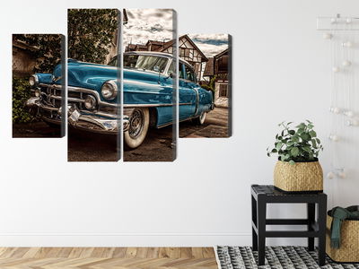 Ljuddämpande tavla - A blue cadillac eldorado