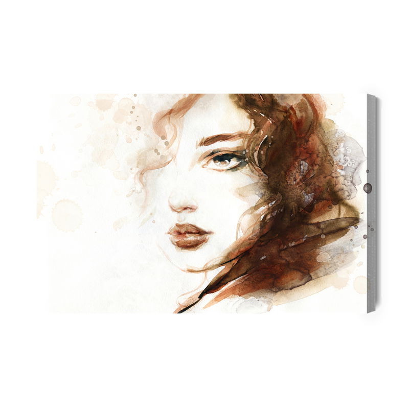 Ljuddämpande tavla - Portrait of a woman in brown
