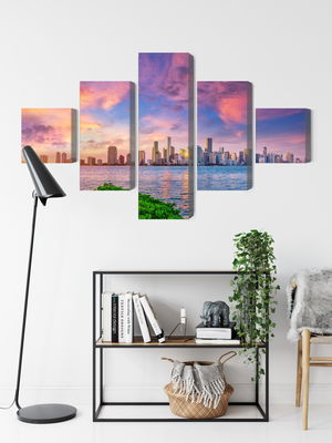 Ljuddämpande tavla - Panorama of miami during