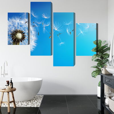 Ljuddämpande tavla - Dandelion with flying seeds