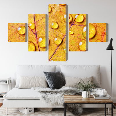 Ljuddämpande tavla - Water drops on an autumn