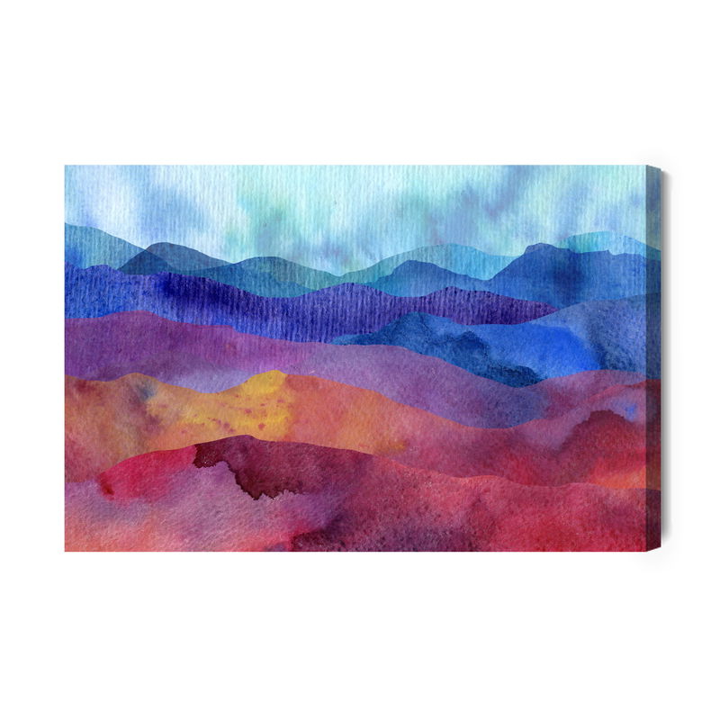 Ljuddämpande tavla - Colorful abstract mountain