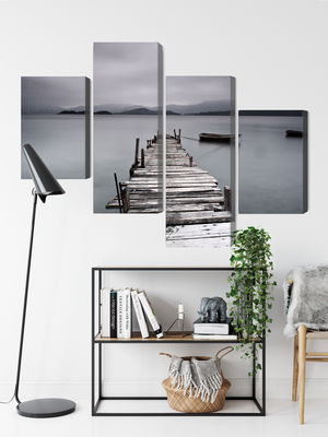 Ljuddämpande tavla - Misty lake