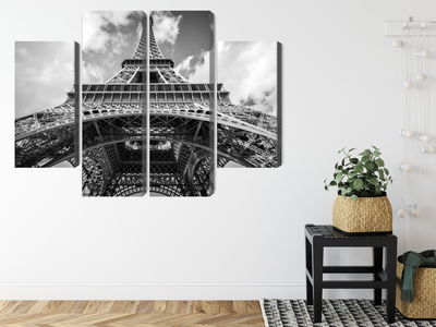 Ljuddämpande tavla - Paris eiffel tower black