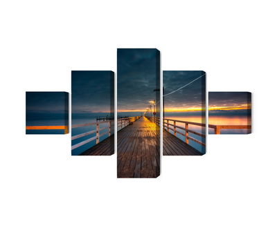 Ljuddämpande tavla - Evening view of the wooden