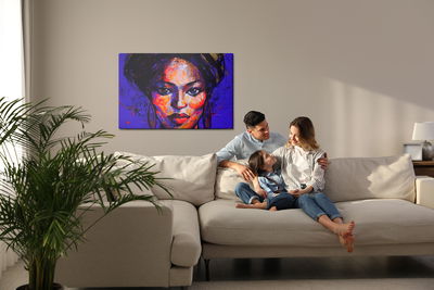 Ljuddämpande tavla - A feminine portrait