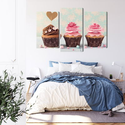 Ljuddämpande tavla - Cupcakes with cream