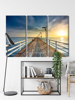 Ljuddämpande tavla - Wooden pier on the baltic sea