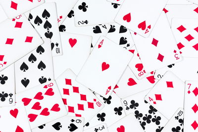 Ljuddämpande tavla - Top view of the deck of cards