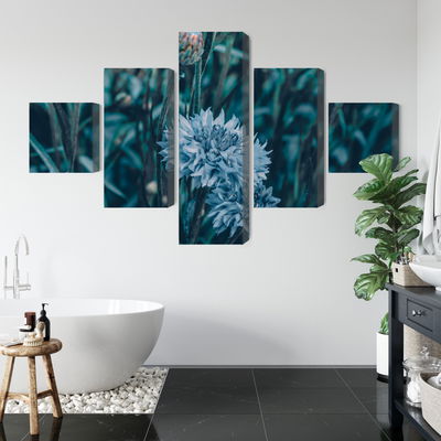 Ljuddämpande tavla - Cornflowers in the meadow 3d