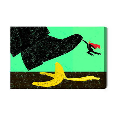 Ljuddämpande tavla - Banana peel and retro