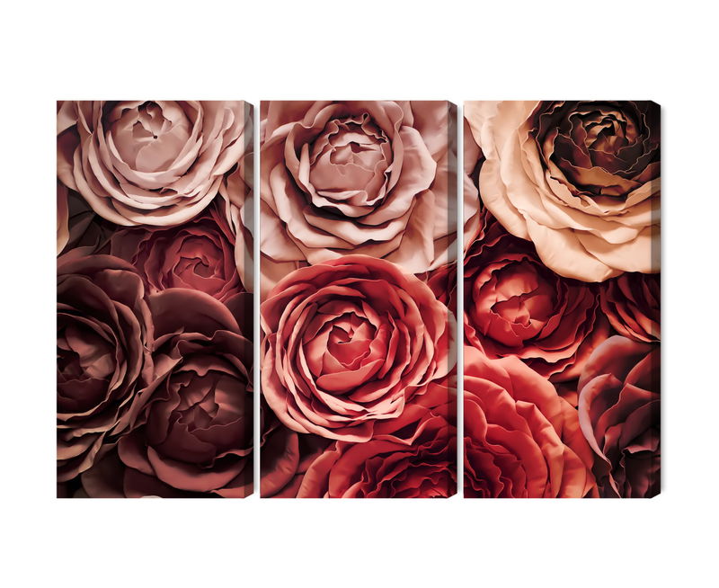 Ljuddämpande tavla - Colorful flowers close up 3d