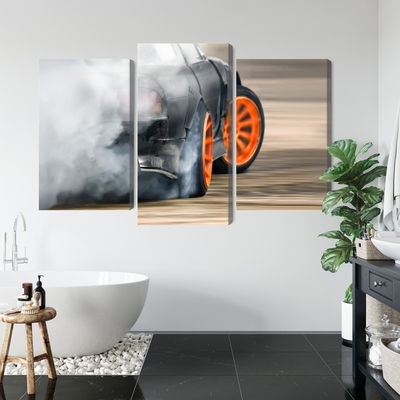 Ljuddämpande tavla - Drifting car in a puff