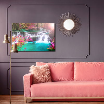 Ljuddämpande tavla - A waterfall in a colorful