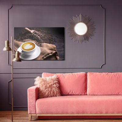 Ljuddämpande tavla - A cup of latte coffee