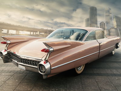 Ljuddämpande tavla - Vintage style car