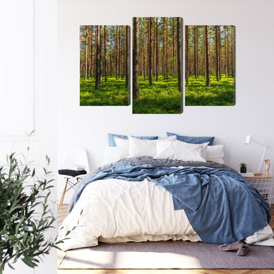 Ljuddämpande tavla - 3d pine forest