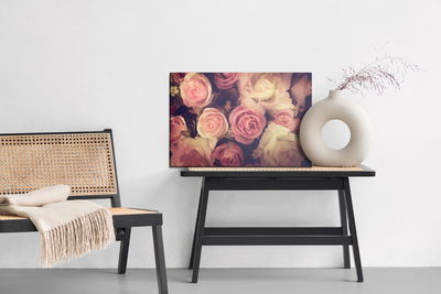 Ljuddämpande tavla - Colorful roses with a 3d