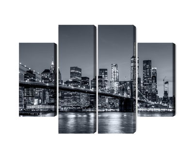 Ljuddämpande tavla - Panorama of New York at night