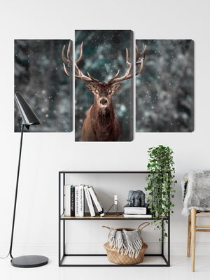 Ljuddämpande tavla - Deer in the forest 3d