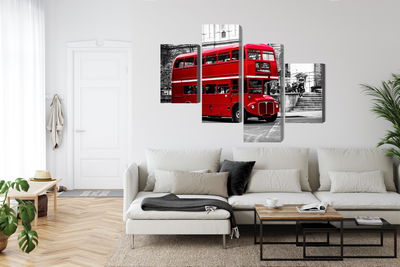 Ljuddämpande tavla - A double decker bus in London