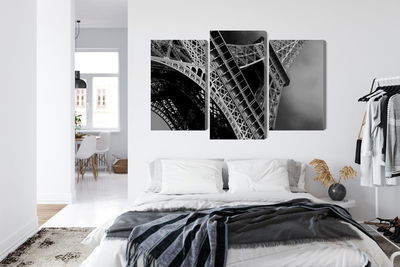 Ljuddämpande tavla - Black and white eiffel tower