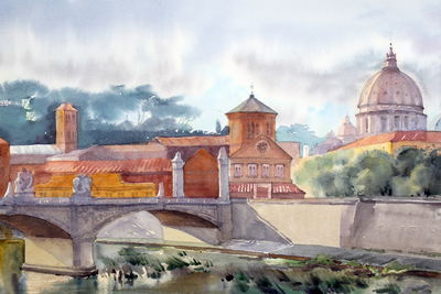 Ljuddämpande tavla - Beautiful landscapes of Rome