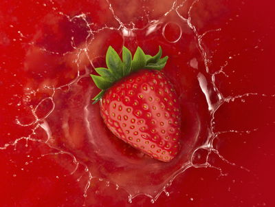 Ljuddämpande tavla - Juicy strawberry